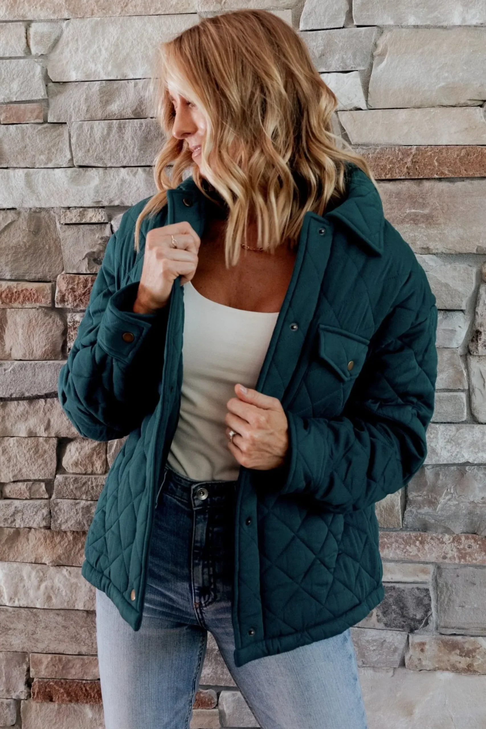 Baltic Born TOPS|outerwear|Nadia Button Up Jacket | Emerald