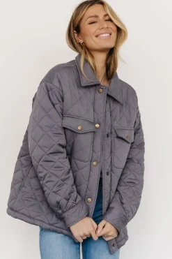 Baltic Born TOPS|outerwear|Nadia Button Up Jacket | Slate