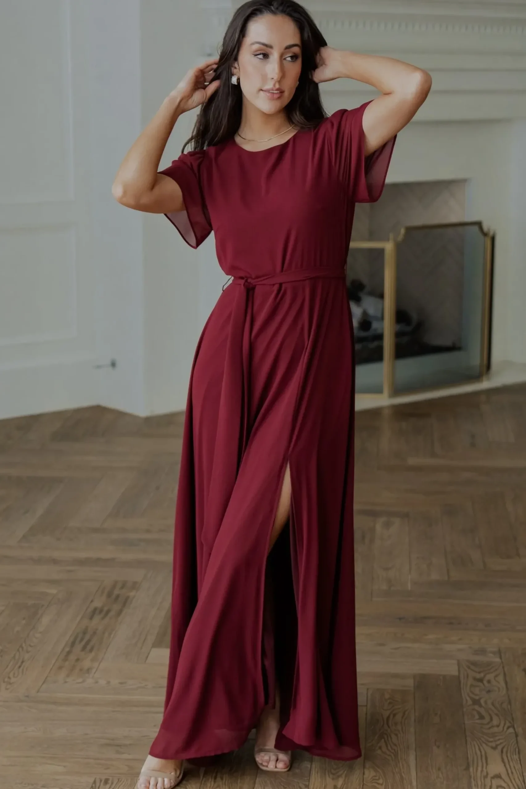 Baltic Born BEST SELLERS|Naomi Short Sleeve Maxi Dress | Mulberry