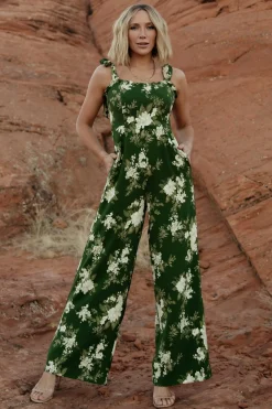 Baltic Born JUMPSUITS + ROMPERS|Naples Sleeveless Jumpsuit | Olive Multi