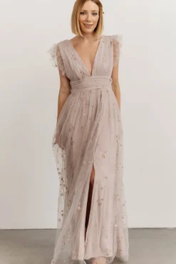Baltic Born tulle styles|Nova Shimmer Maxi Dress | Dusty Lilac