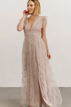 Baltic Born tulle styles|Nova Shimmer Maxi Dress | Dusty Lilac