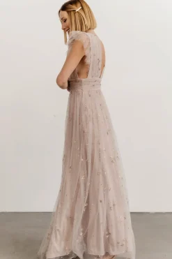 Baltic Born tulle styles|Nova Shimmer Maxi Dress | Dusty Lilac