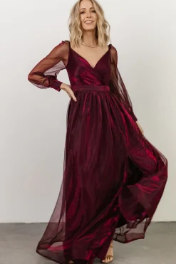 Baltic Born embellished + sequined|Octavia Shimmer Gown | Mulberry