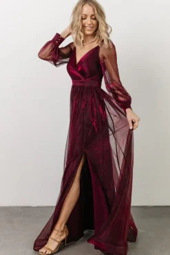 Baltic Born embellished + sequined|Octavia Shimmer Gown | Mulberry