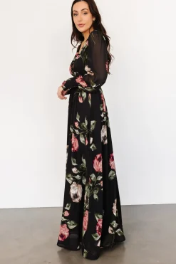Baltic Born WEDDING SUITE|wedding guest|Olivia Maxi Dress | Black Rose Floral