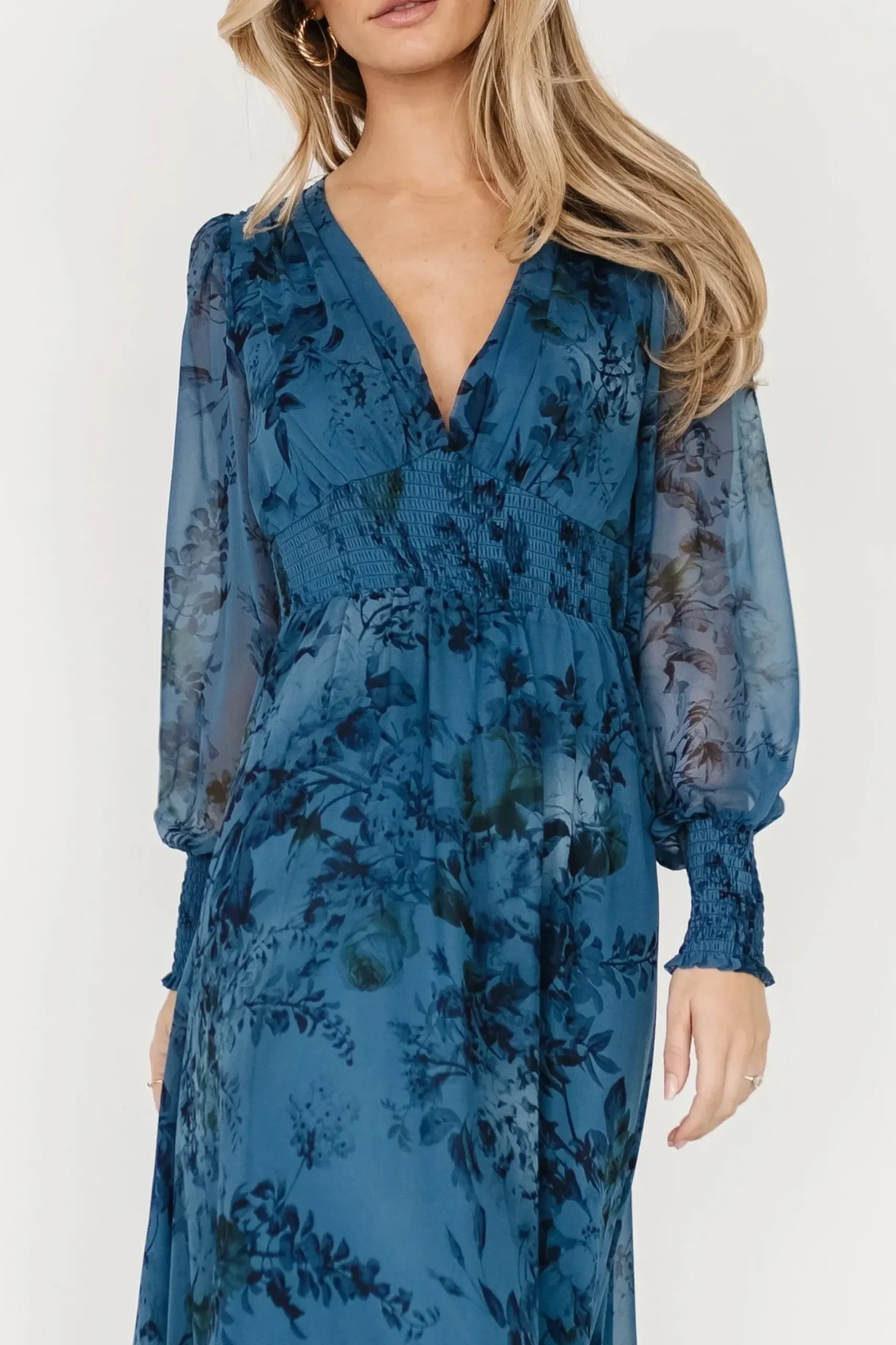 Baltic Born WEDDING SUITE|wedding guest|Olivia Maxi Dress | Deep Blue Floral