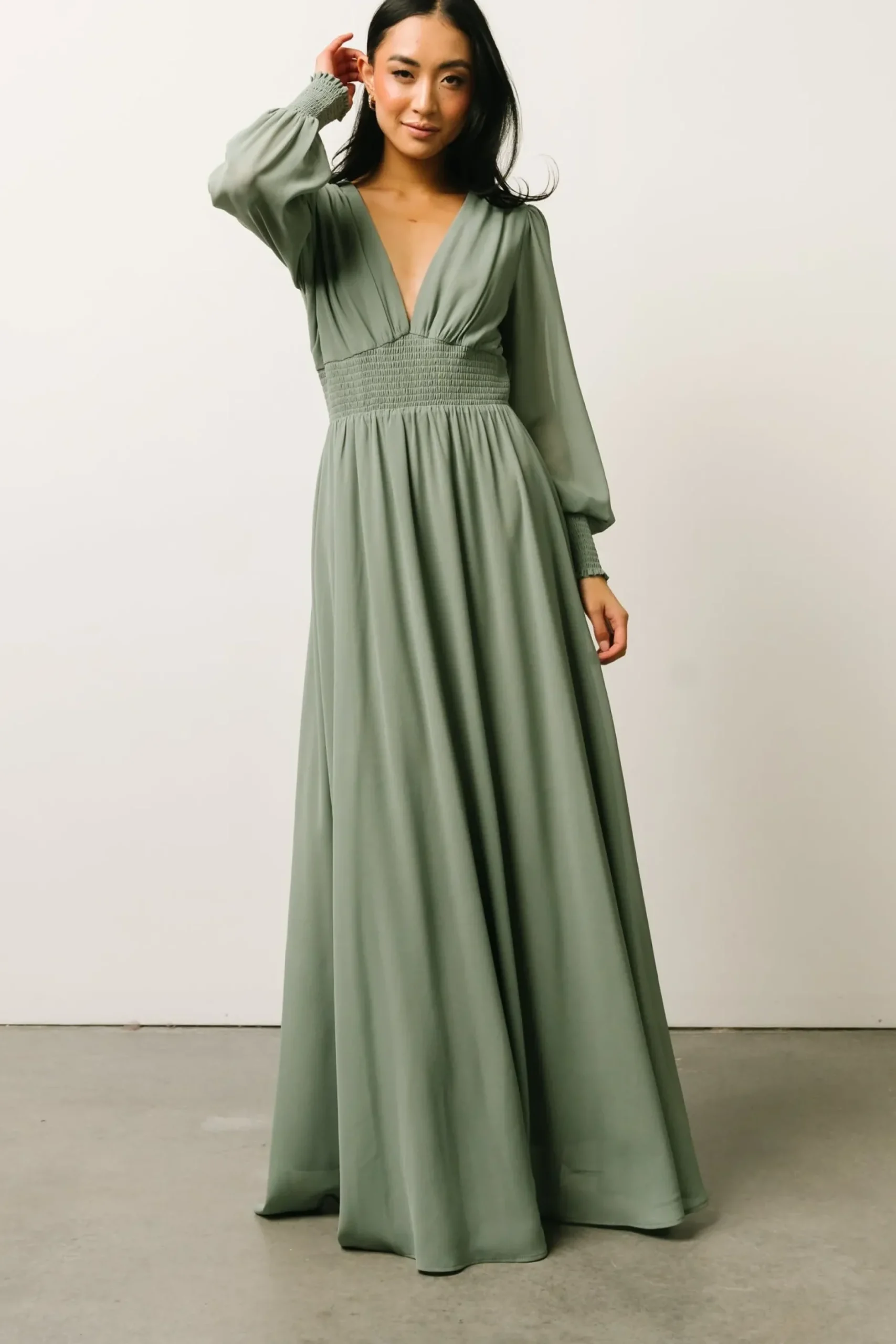Baltic Born WEDDING SUITE|wedding guest|Olivia Maxi Dress | Eucalyptus
