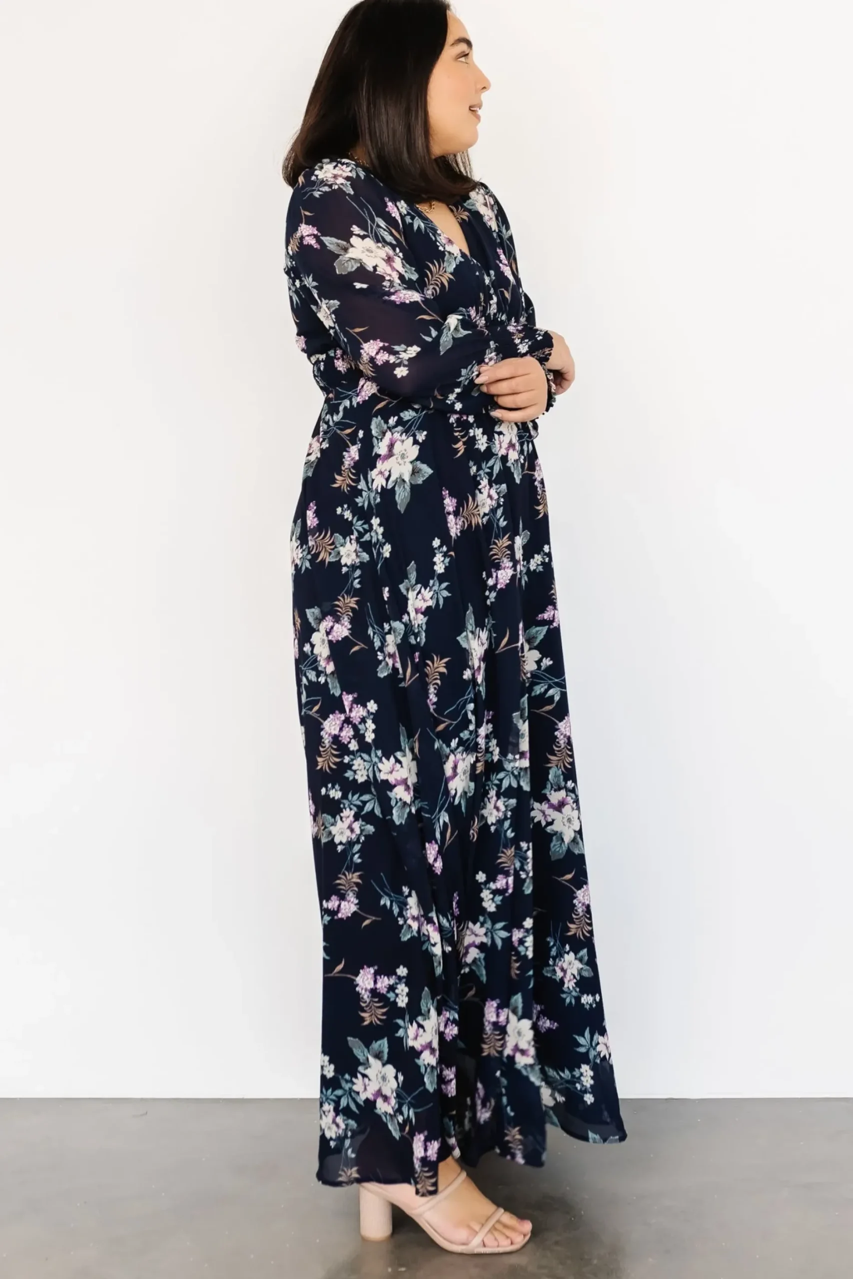 Baltic Born WEDDING SUITE|wedding guest|Olivia Maxi Dress | Navy Garden Floral