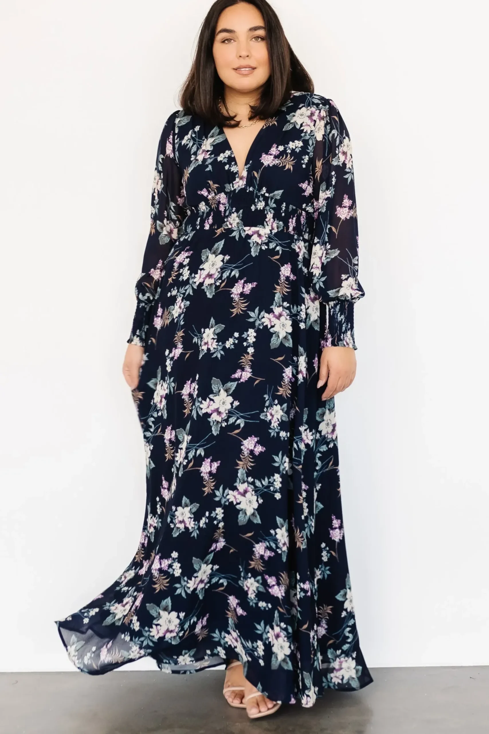 Baltic Born WEDDING SUITE|wedding guest|Olivia Maxi Dress | Navy Garden Floral