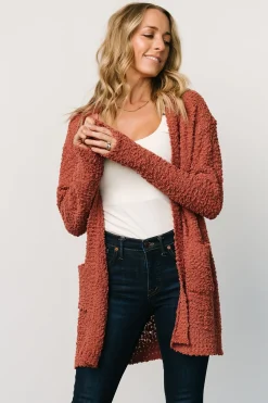 Baltic Born sweaters|cardigans|Oxford Pocket Cardigan | Rust