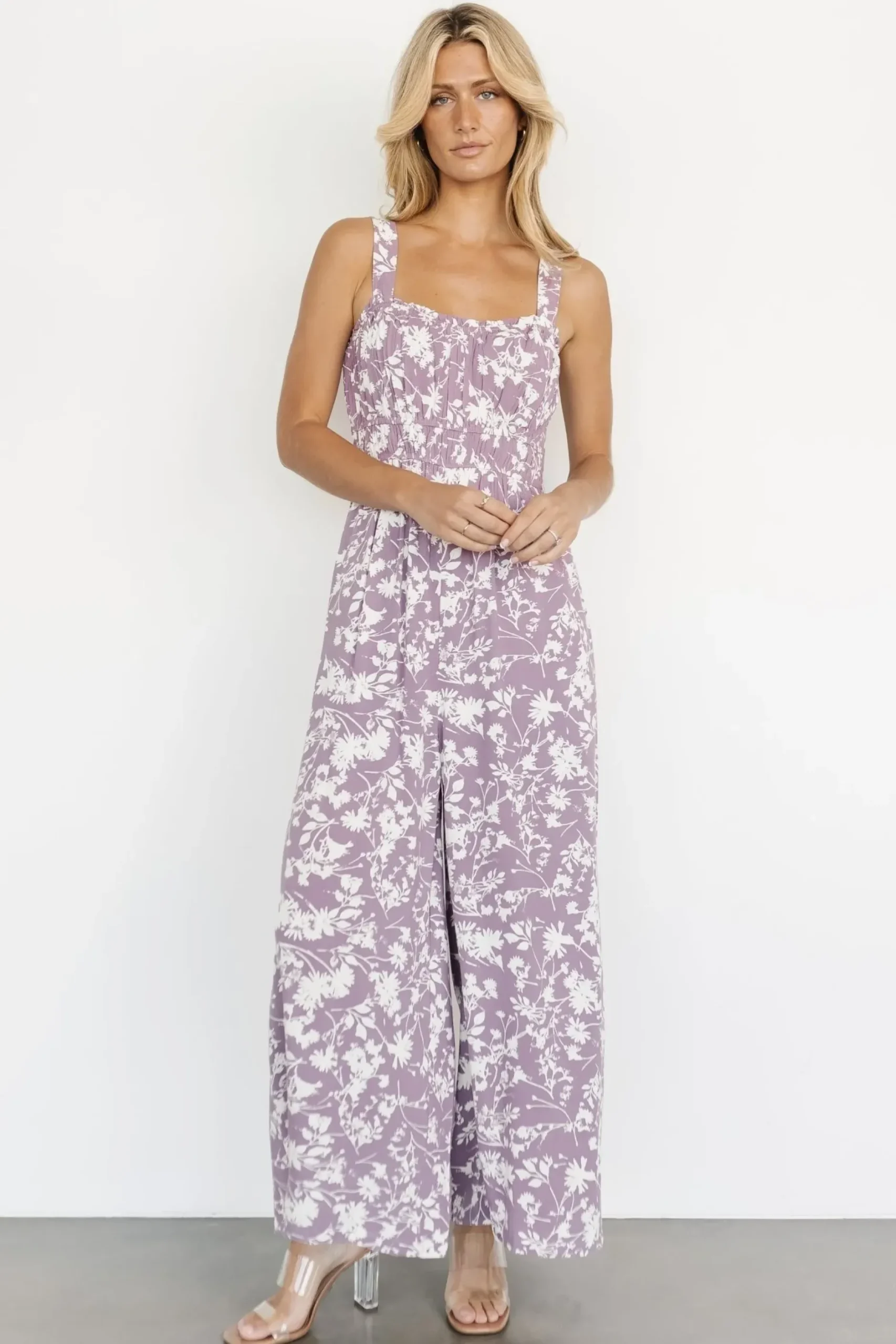 Baltic Born JUMPSUITS + ROMPERS|Palisades Tank Jumpsuit | Lavender Print
