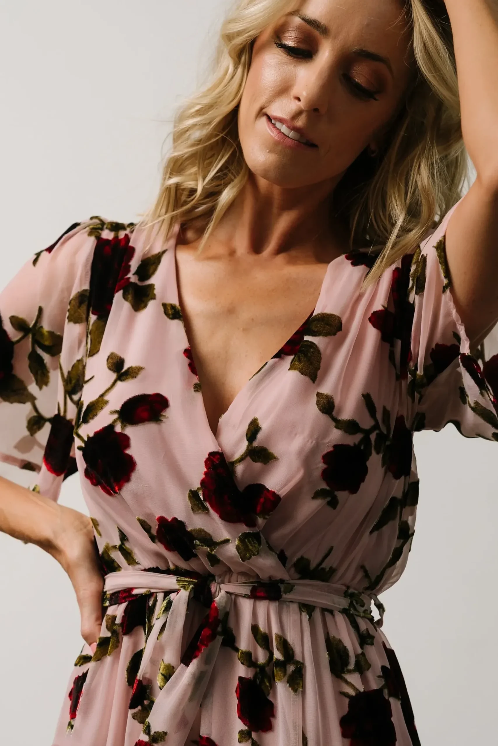 Baltic Born maxi dresses|WEDDING SUITE|Parisian Velvet Maxi Dress | Blush Rose Floral