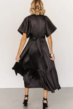 Baltic Born WINTER ESSENTIALS|Pasadena Satin Dress | Black