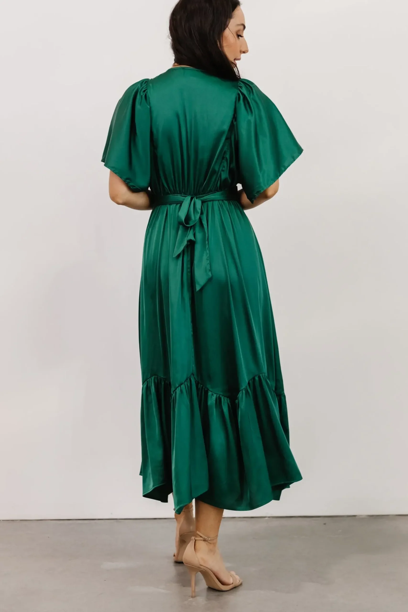 Baltic Born WINTER ESSENTIALS|Pasadena Satin Dress | Green
