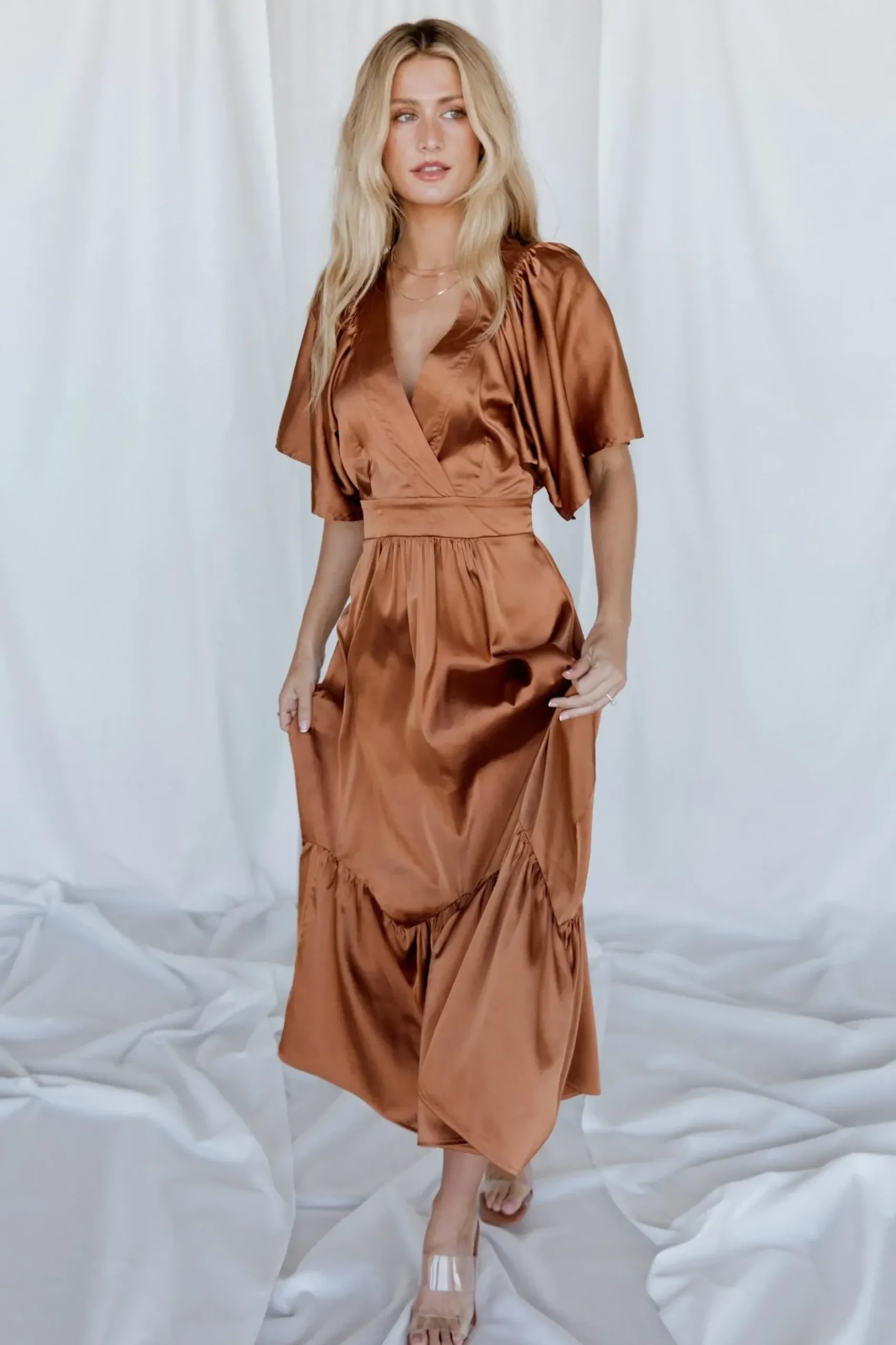 Baltic Born WINTER ESSENTIALS|Pasadena Satin Dress | Green
