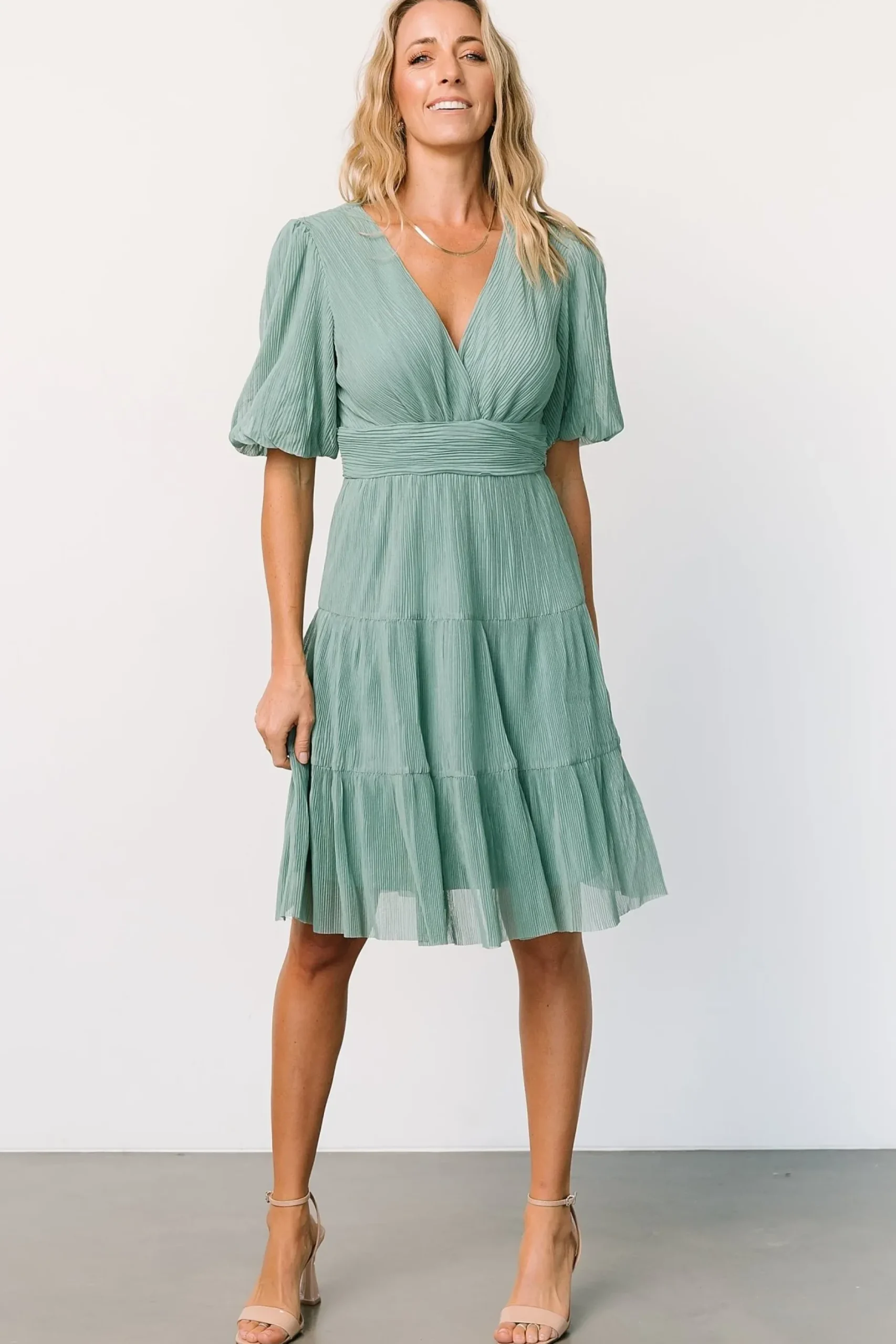 Baltic Born short dresses|Patrice Short Dress | Dusty Green