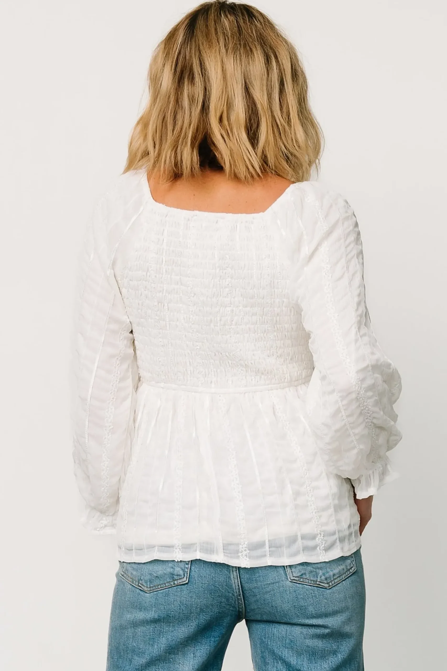 Baltic Born blouses + shirts|Priscilla Embroidered Top | Ivory