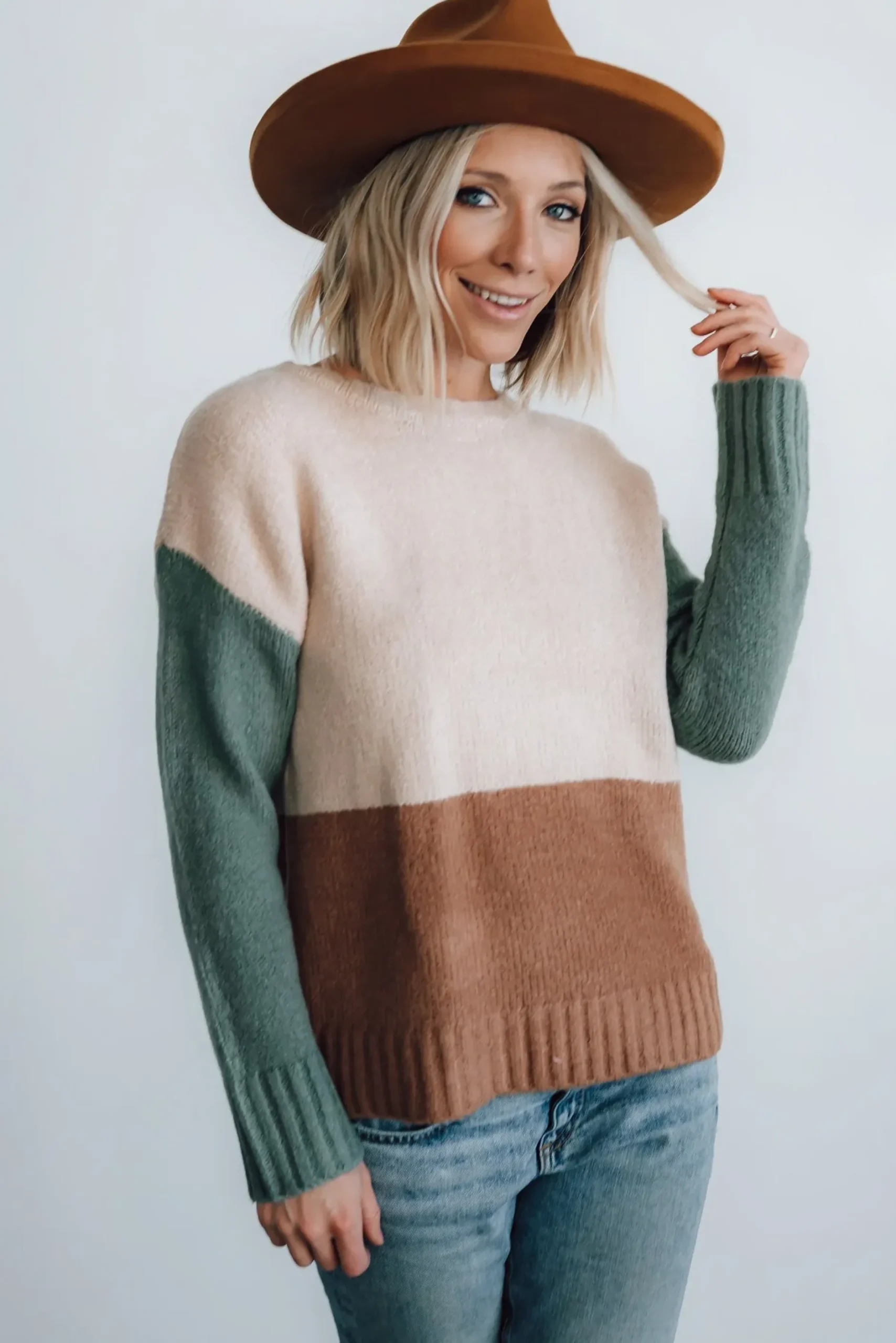 Baltic Born sweaters|Randi Color Block Sweater | Natural