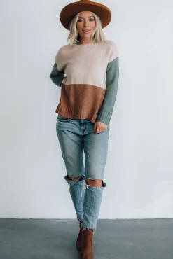 Baltic Born sweaters|Randi Color Block Sweater | Natural