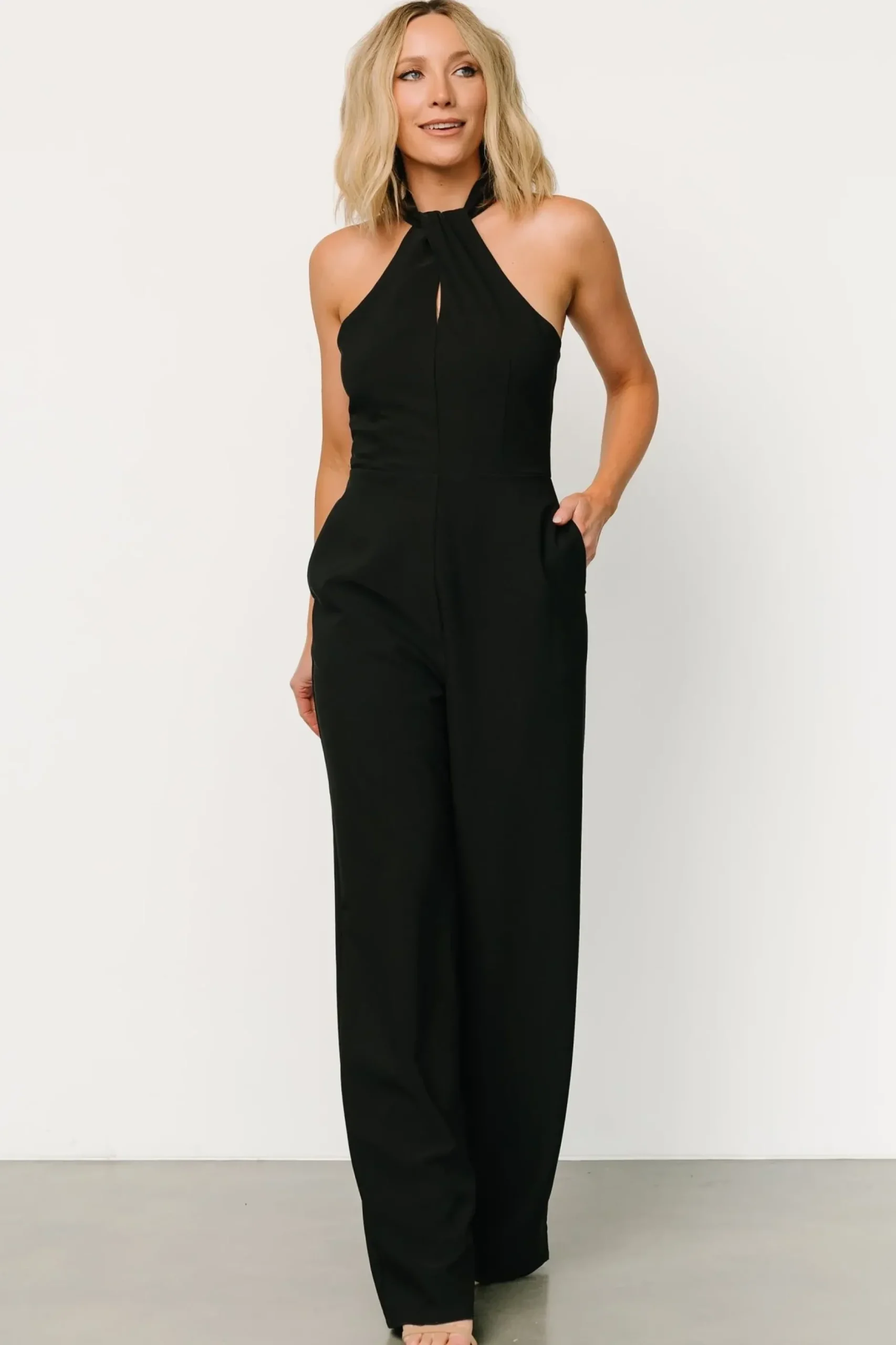 Baltic Born JUMPSUITS + ROMPERS|Raya Halter Jumpsuit | Black