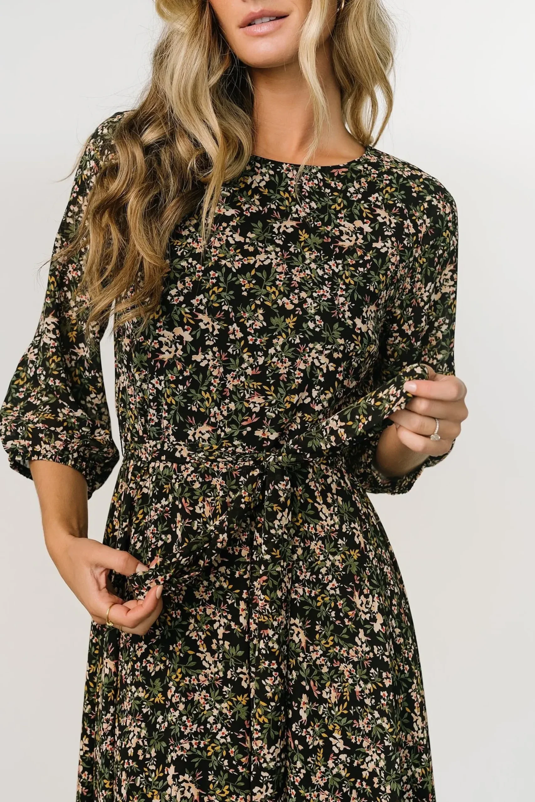 Baltic Born DRESSES|maxi dresses|Rebecca Maxi Dress | Black Floral