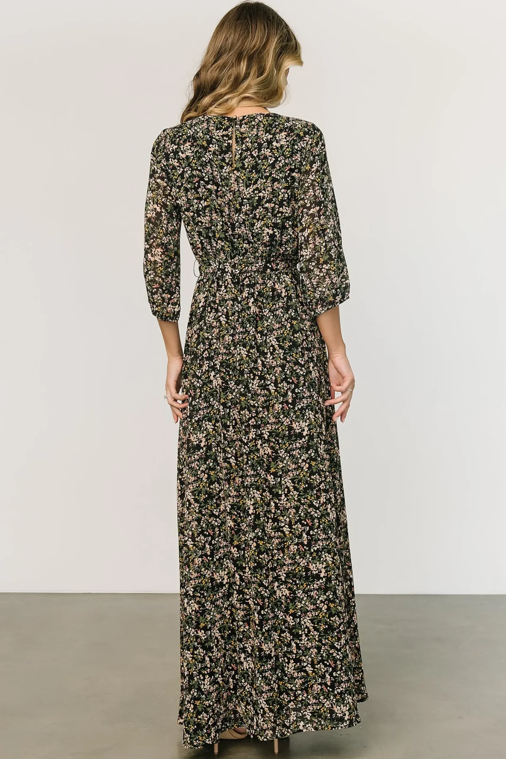 Baltic Born DRESSES|maxi dresses|Rebecca Maxi Dress | Black Floral