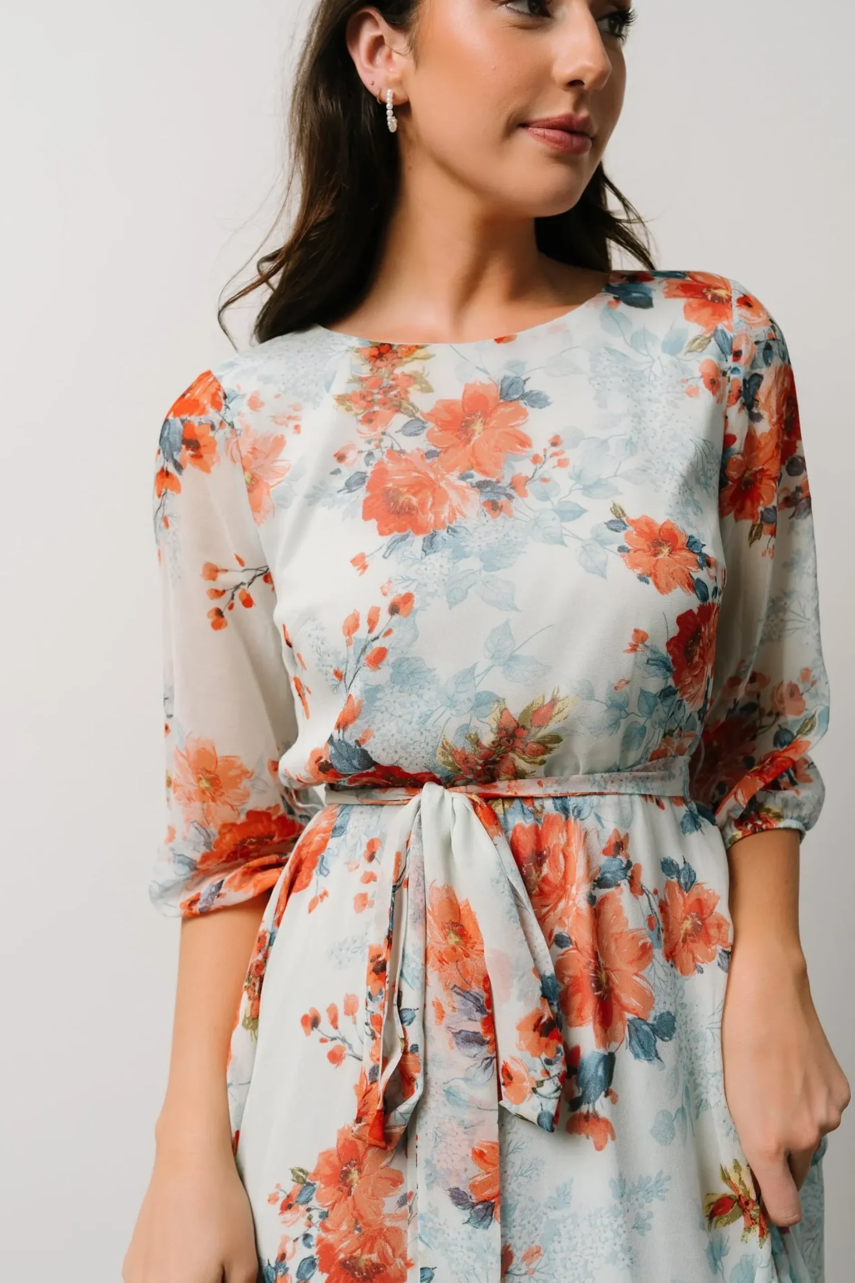 Baltic Born DRESSES|maxi dresses|Rebecca Maxi Dress | Blue + Coral Blossom