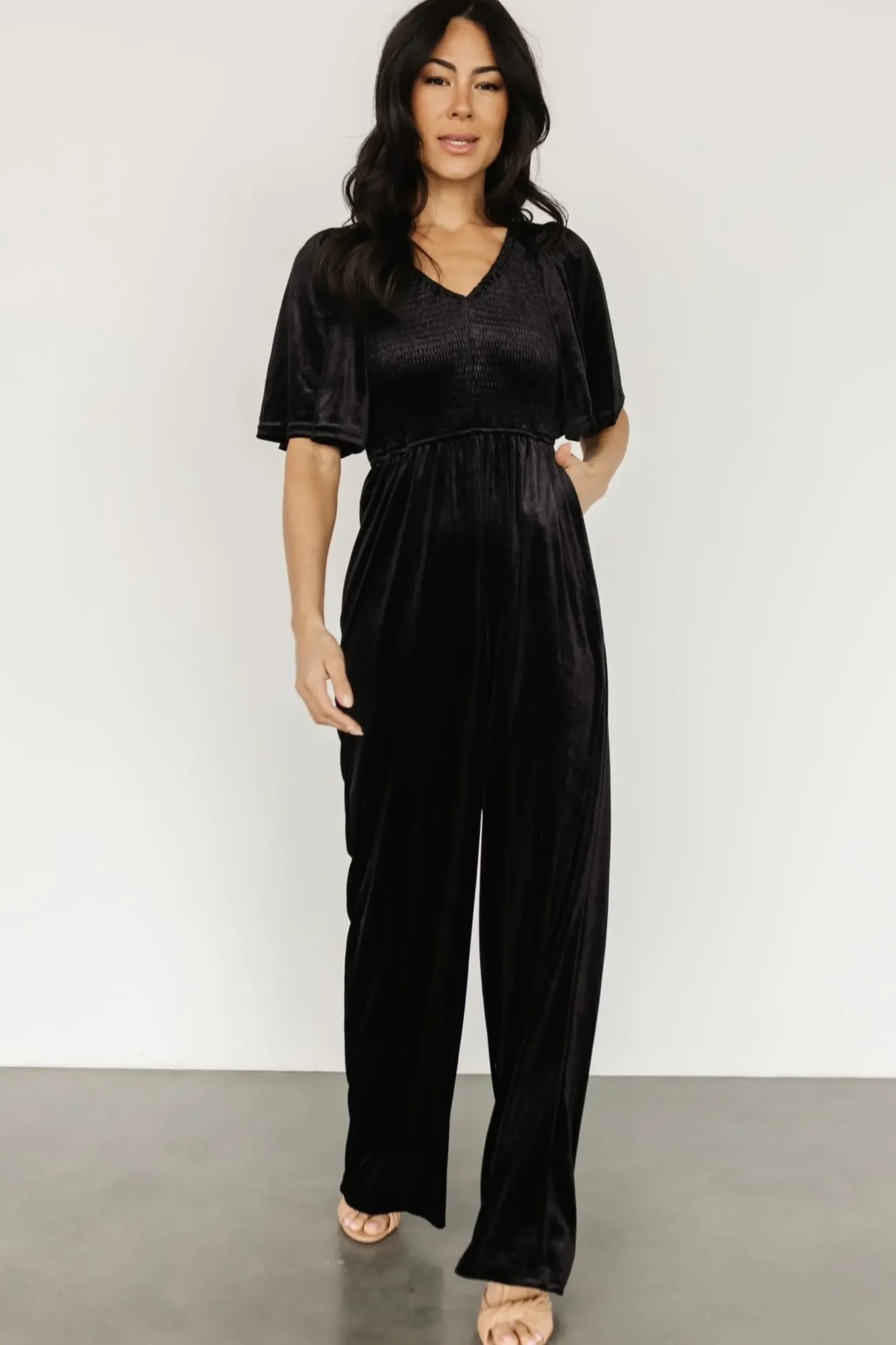 Baltic Born SALE|Regent Velvet Jumpsuit | Black