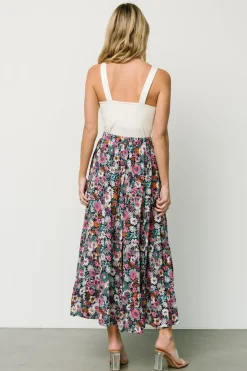 Baltic Born skirts|Reilly Maxi Skirt | Navy Flower Print