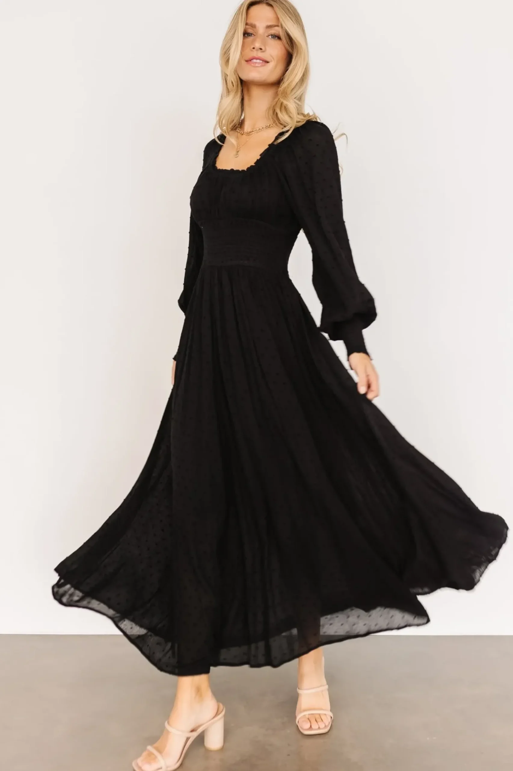 Baltic Born maxi dresses|Renata Dot Maxi Dress | Black