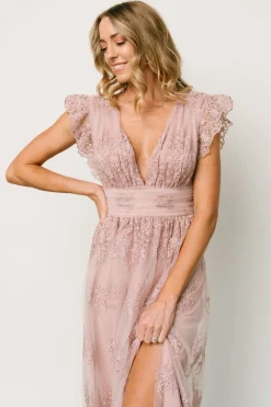 Baltic Born tulle styles|Rhea Tulle Maxi Dress | Dusty Rose