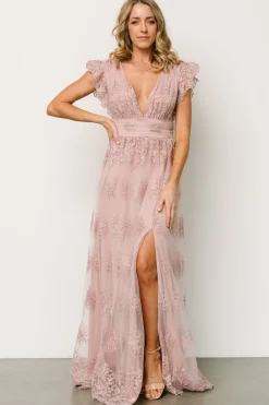 Baltic Born tulle styles|Rhea Tulle Maxi Dress | Dusty Rose