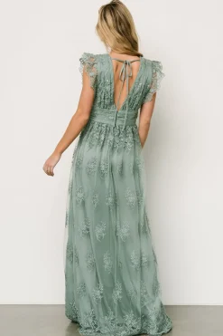 Baltic Born tulle styles|Rhea Tulle Maxi Dress | Eucalyptus