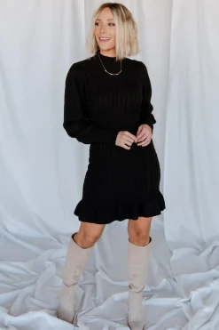 Baltic Born sweaters|Rhonda Sweater Dress | Black