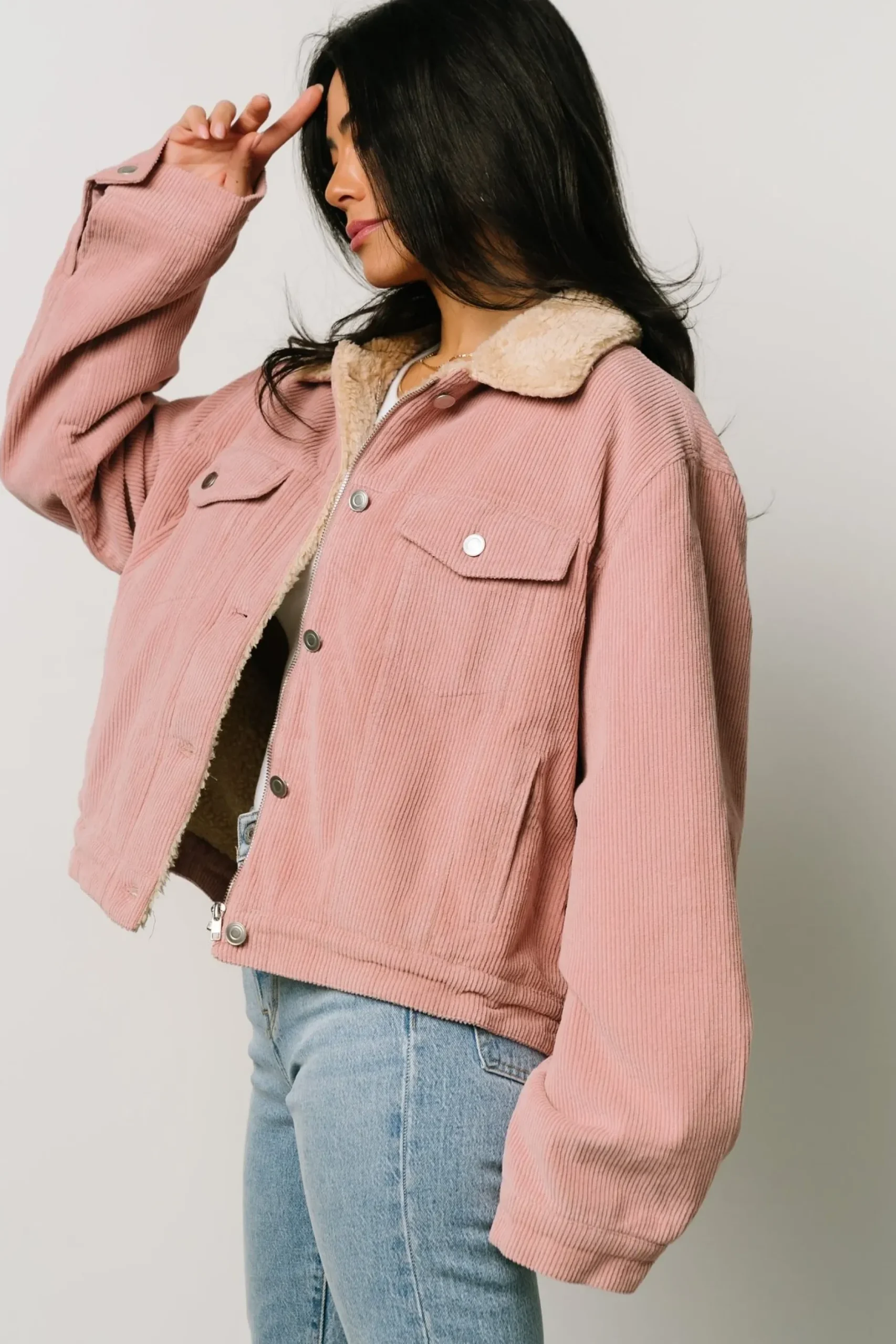 Baltic Born outerwear|Ridley Corduroy Jacket | Pink