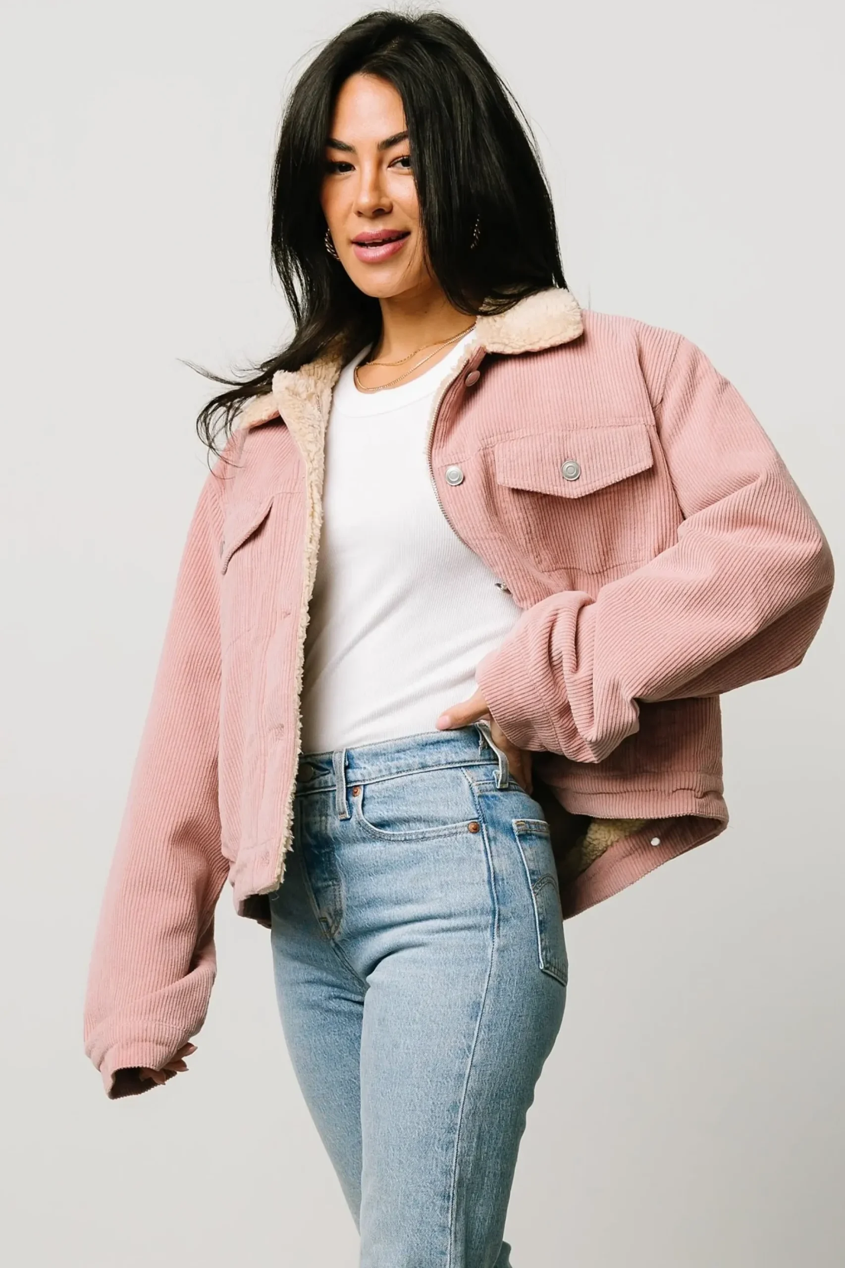 Baltic Born outerwear|Ridley Corduroy Jacket | Pink