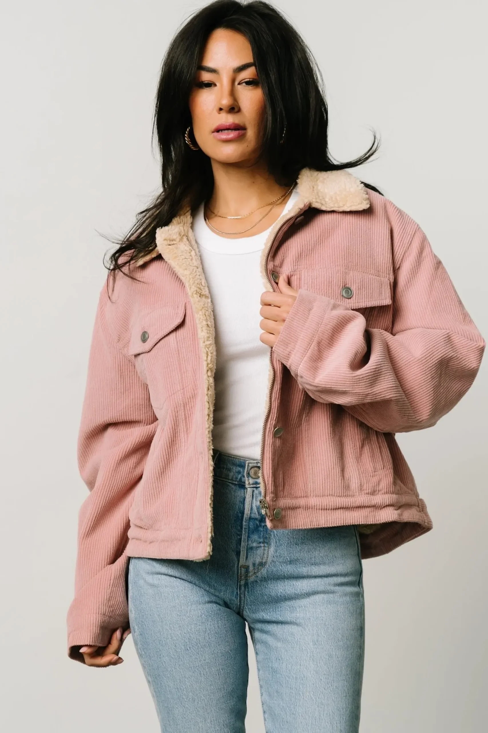 Baltic Born outerwear|Ridley Corduroy Jacket | Pink