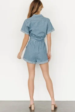 Baltic Born JUMPSUITS + ROMPERS|Ronan Button Down Romper | Denim