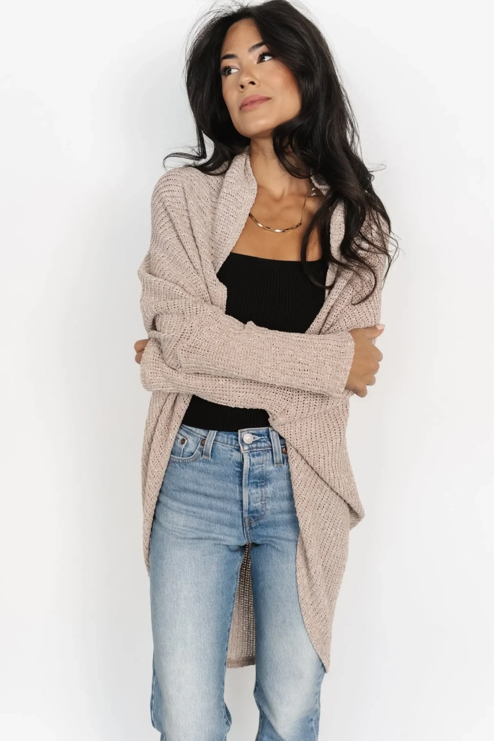 Baltic Born cardigans|Ronnie Slouchy Cardigan | Taupe