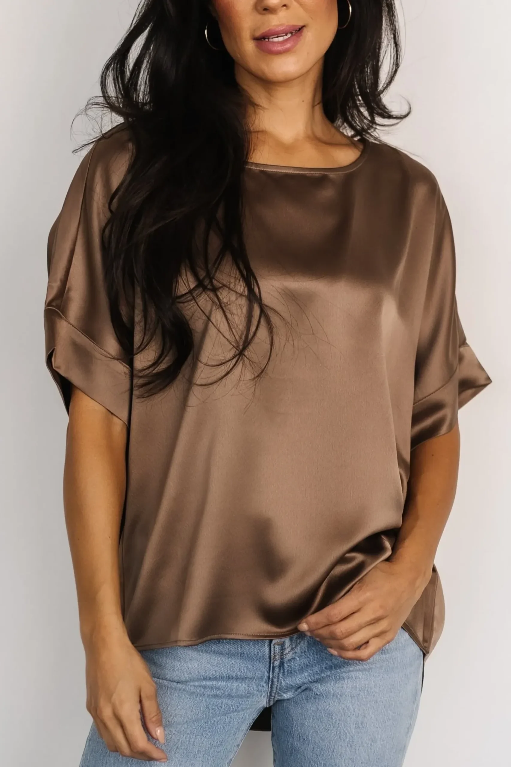 Baltic Born COMING SOON|Rory Satin Top | Brown