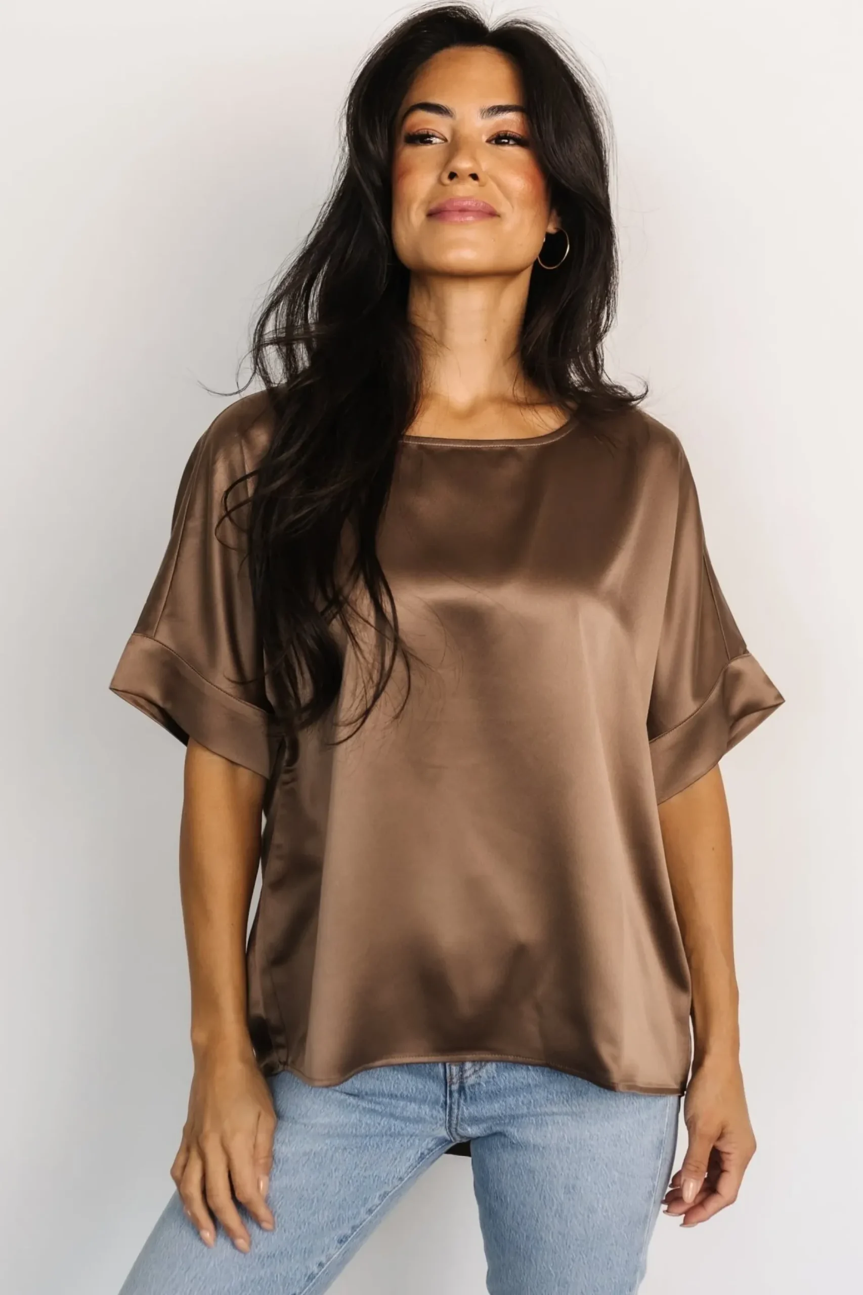 Baltic Born COMING SOON|Rory Satin Top | Brown