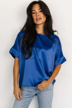 Baltic Born COMING SOON|Rory Satin Top | Cobalt