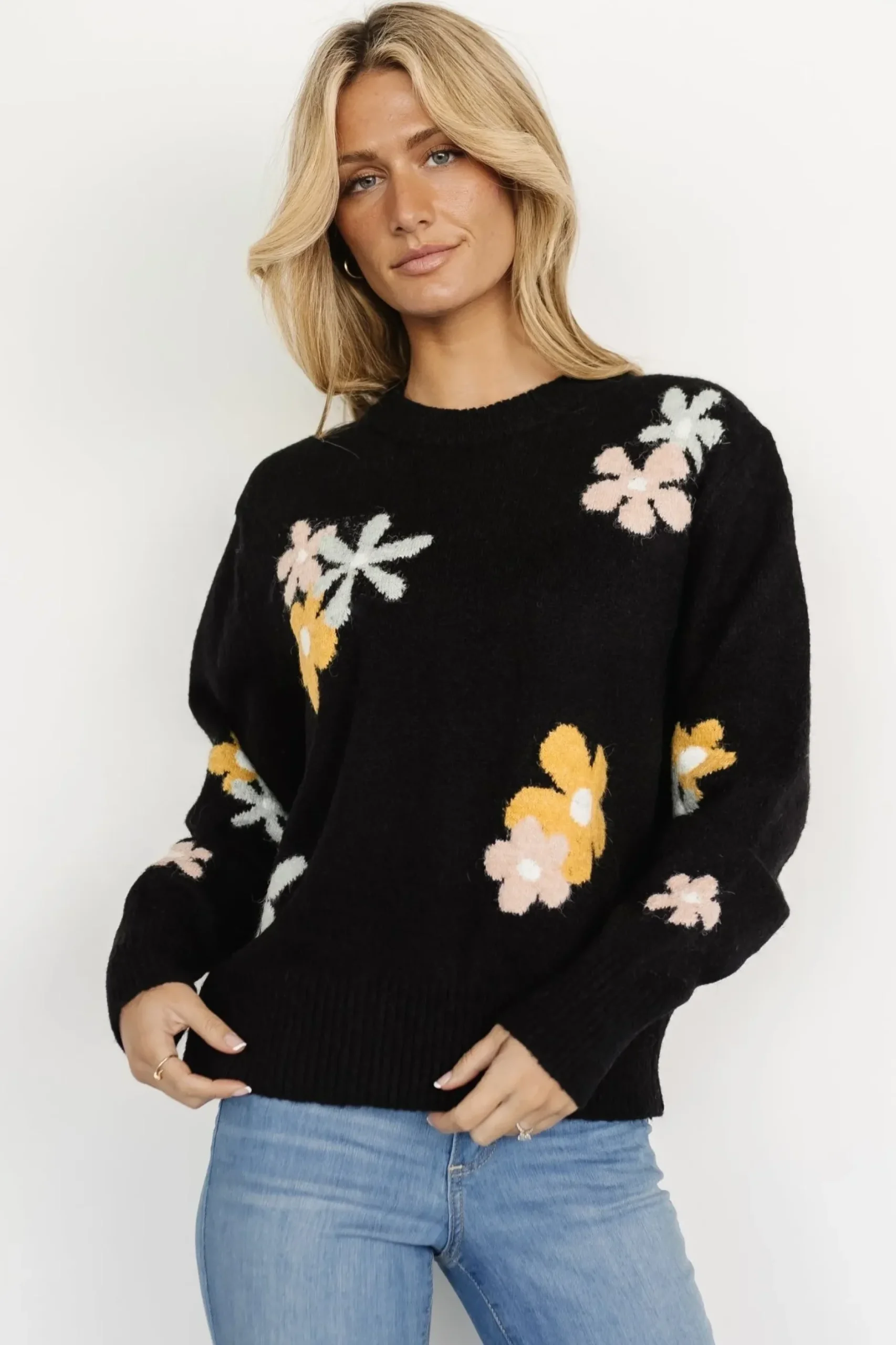 Baltic Born COMING SOON|Roxy Sweater | Black Flower