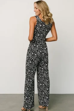 Baltic Born JUMPSUITS + ROMPERS|Rudie Sleeveless Jumpsuit | Black + White Floral