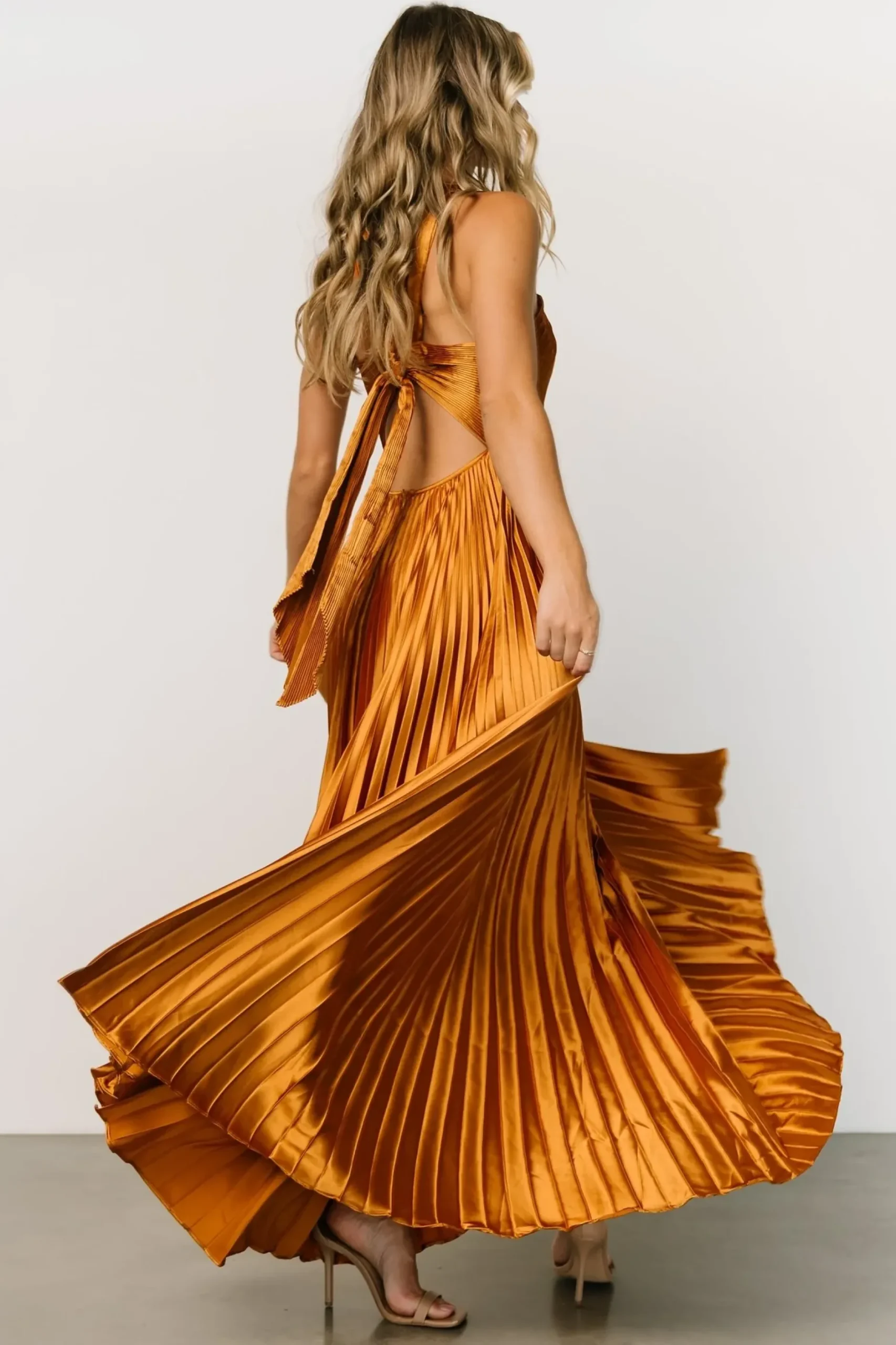 Baltic Born WEDDING SUITE|wedding guest|Sandra Pleated Maxi Dress | Copper