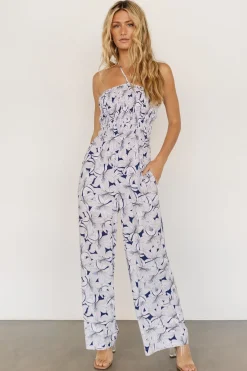 Baltic Born JUMPSUITS + ROMPERS|Santa Ana Halter Jumpsuit | Navy + White