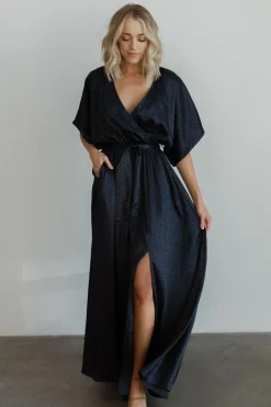 Baltic Born SALE|Savannah Print Kimono Maxi | Navy