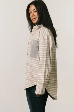 Baltic Born outerwear|Seeley Shacket | Dusty Blue Multi