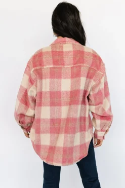 Baltic Born outerwear|Sharon Plaid Shacket | Pink + Sand